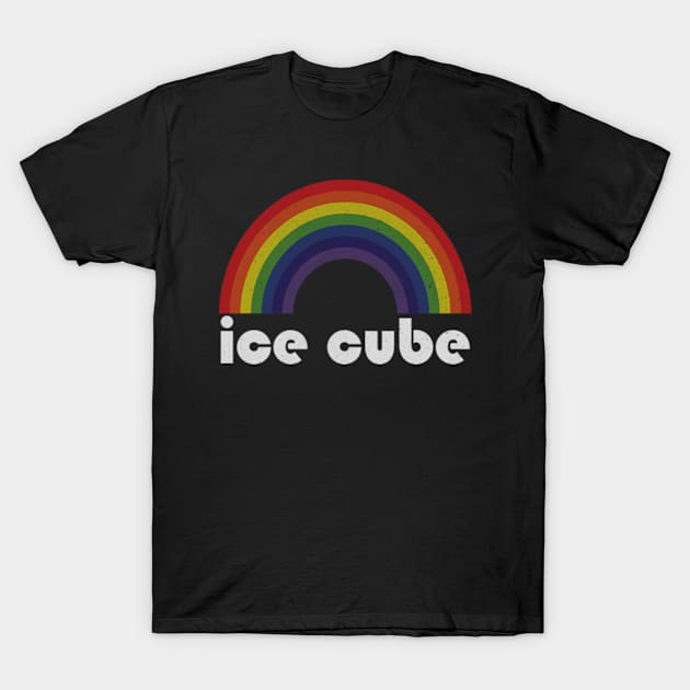 Ice Cube Vintage Retro Rainbow T-Shirt by Arthadollar